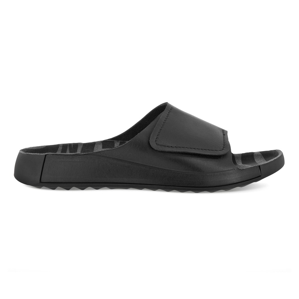 ECCO Mens Sandals Black - 2Nd Cozmo Slide - TOV-072481